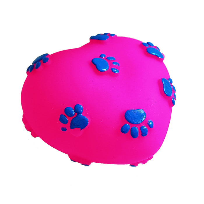 Furry Friend Rubber Squeaky Heart Toy for Dogs