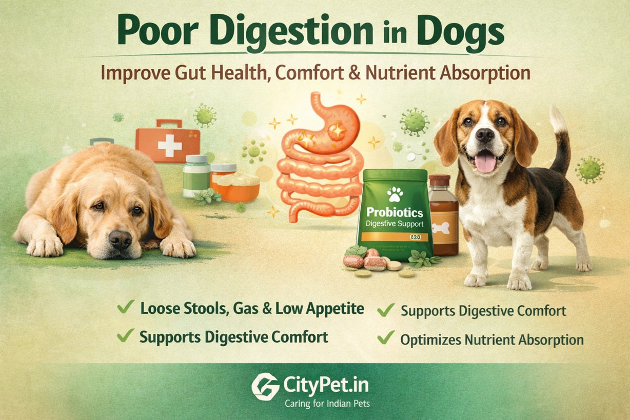 Poor Digestion in Dogs – Improve Gut Health, Comfort & Nutrient Absorption