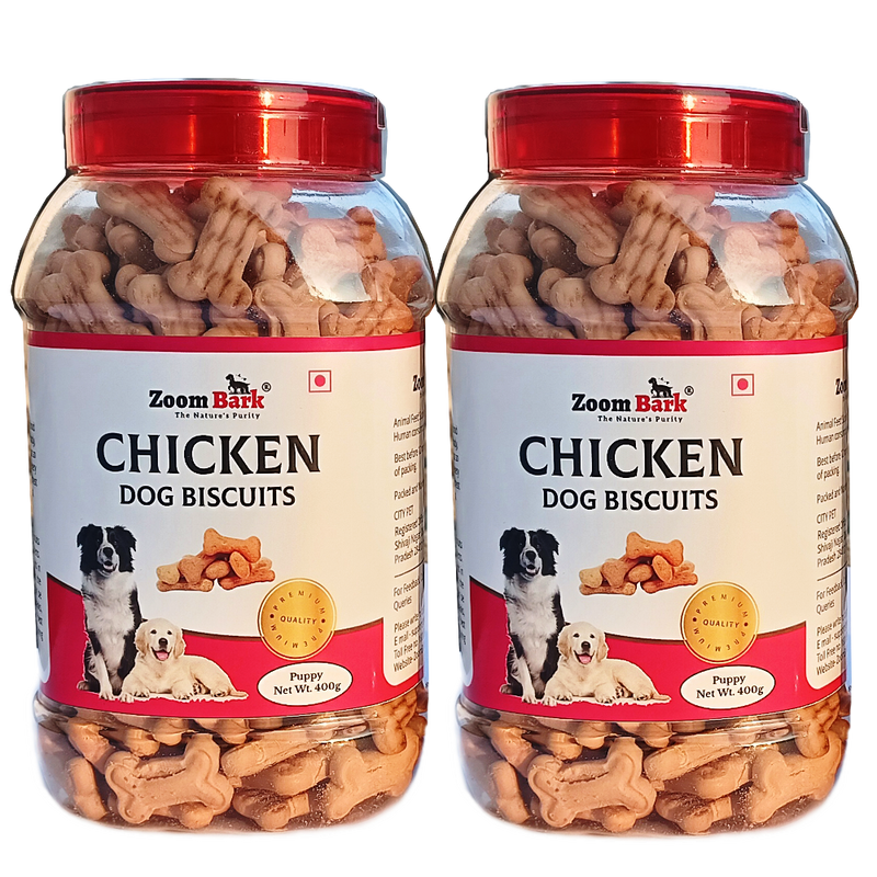 Zoom Bark Pure Veg. and Chicken Dog Biscuits Jar