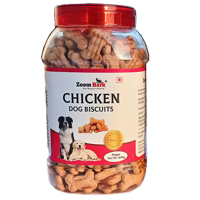 Zoom Bark Pure Veg. and Chicken Dog Biscuits for Puppies & Adult Dogs