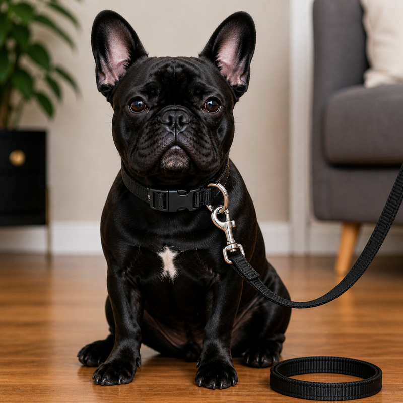 Puppy Collar & Leash Set – Adjustable Black Nylon Collar | Strong, Comfortable & Everyday Use