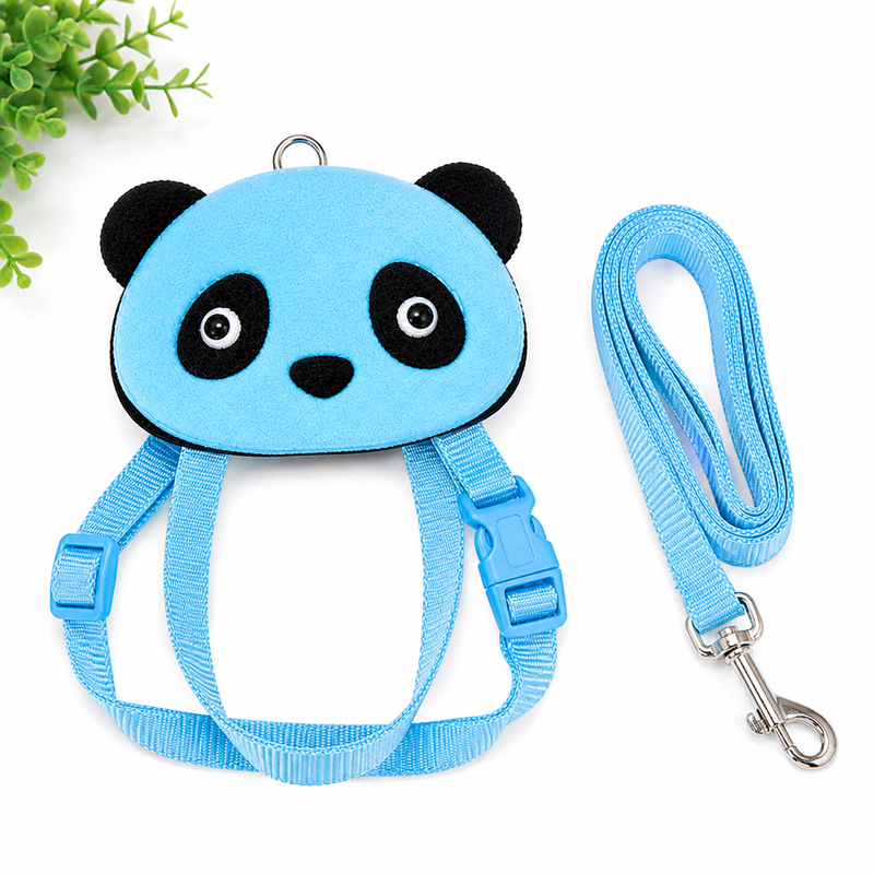 Panda Dog Harness with Leash – Soft, Comfortable & Adjustable | Perfect for Puppies & Small Dogs