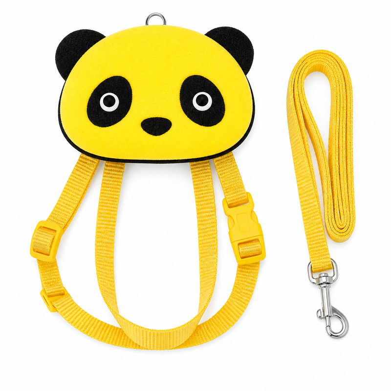 Panda Dog Harness with Leash – Soft, Comfortable & Adjustable | Perfect for Puppies & Small Dogs