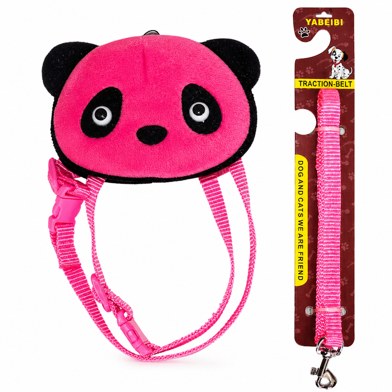 Panda Dog Harness with Leash – Soft, Comfortable & Adjustable | Perfect for Puppies & Small Dogs