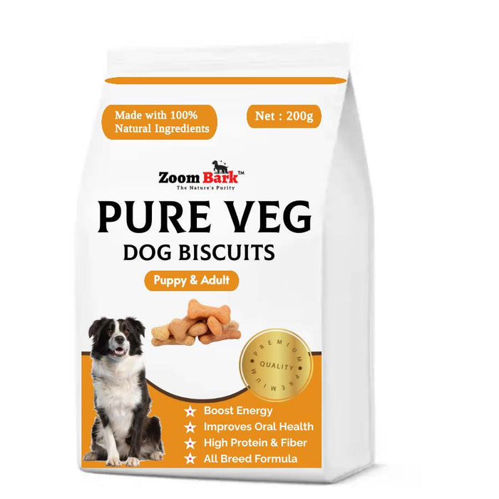 Zoom Bark Veg. Dog Biscuits for Puppies & Adult Dogs 200 g