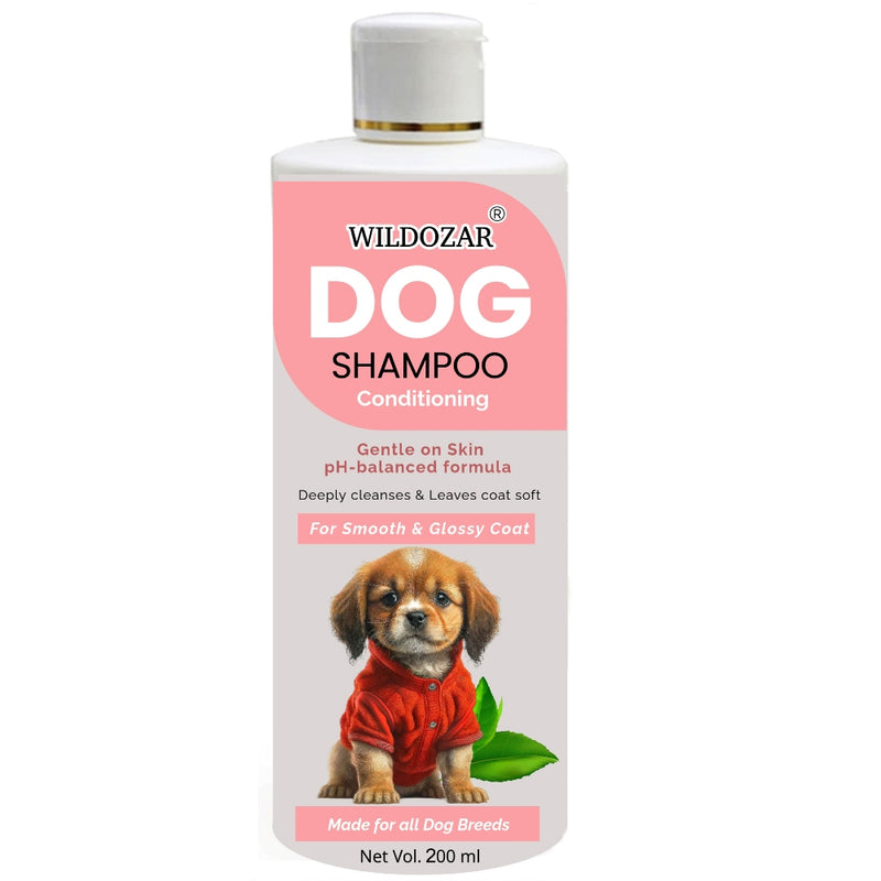 Wildozar Conditioning Dog Shampoo for all Breeds | Smooth and Glossy Coat
