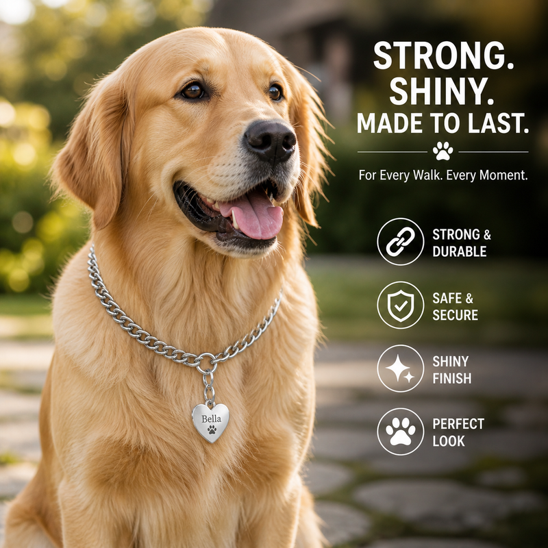 Furry Friend Chrome Plated Puppy Choke Chain for Dogs | Strong Steel | Smooth Finish