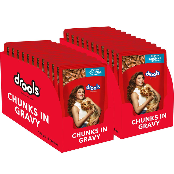 Drools Real Chicken & Chicken Liver Chunks in Gravy 150 g- Puppy
