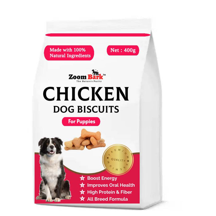 Zoom Bark Chicken Dog Biscuit for Puppies 400 g