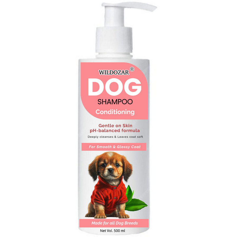 Wildozar Conditioning Dog Shampoo for all Breeds | Smooth and Glossy Coat
