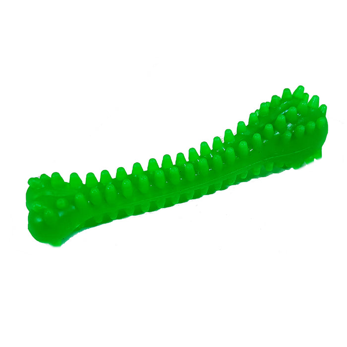 Furry Friend Rubber Squeaky Spike Chew Bone Toy for Dogs