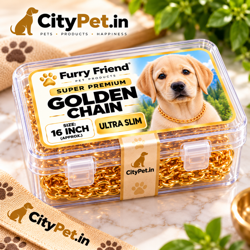 Super Premium Golden Luxury Choke Chain for Dogs & Puppies