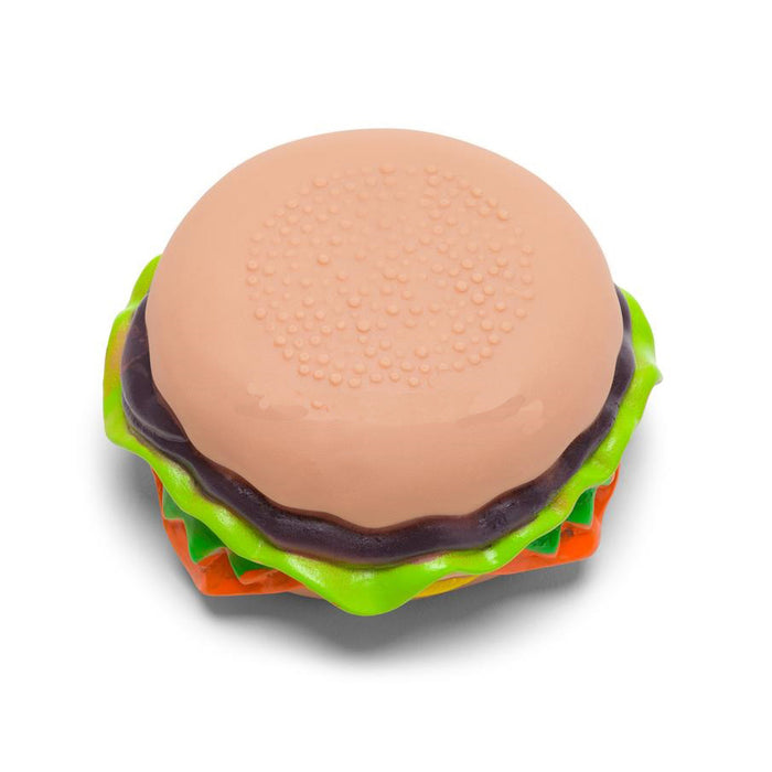 Furry Friend Rubber Chew Burger Squeaky Toy for Dogs