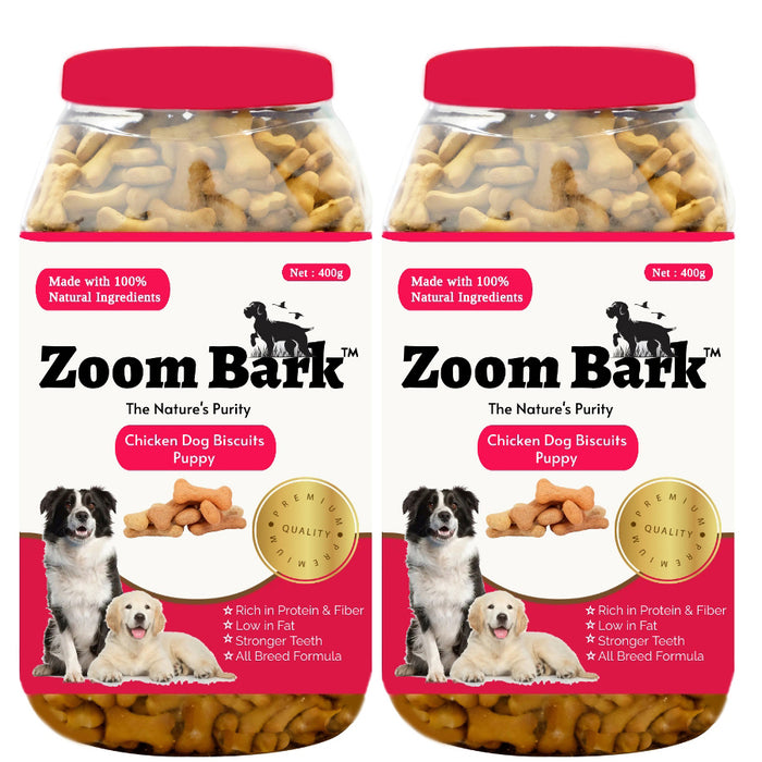 Zoom Bark Chicken Dog Biscuits for Puppies