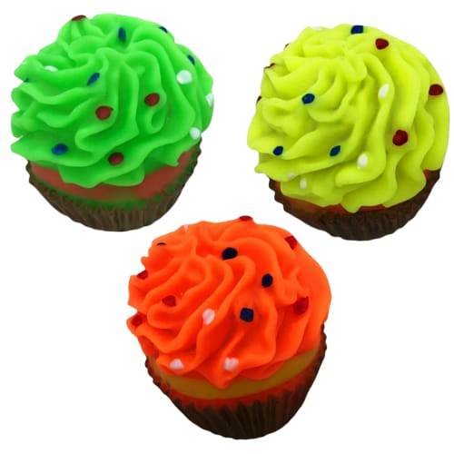 Furry Friend Cup Cake Rubber Toy for Dogs