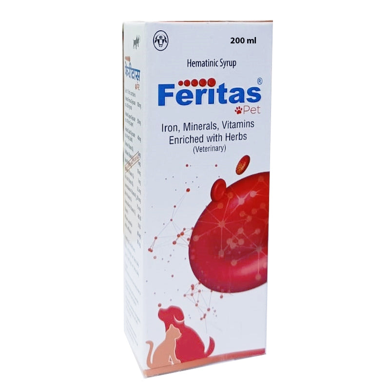 Intas Feritas Pet Iron Supplement for Dogs & Cats 200 ml