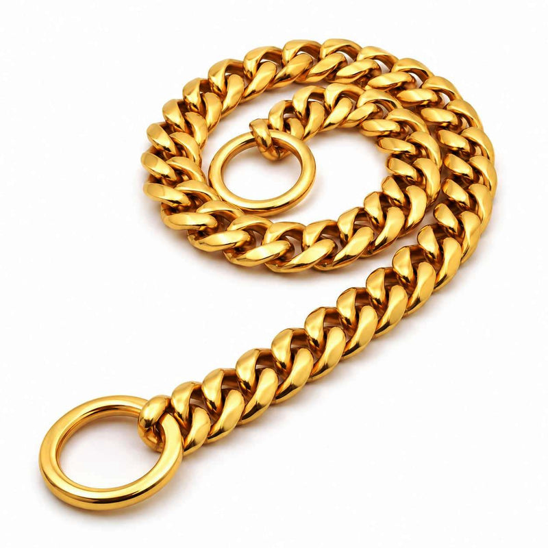 Super Premium Golden Luxury Choke Chain for Dogs & Puppies