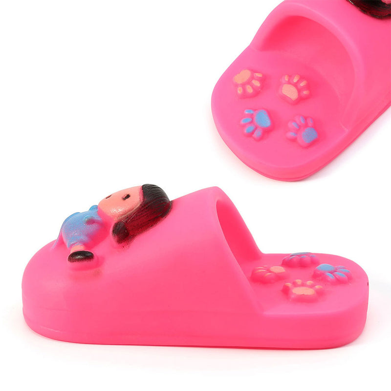 Furry Friend Rubber Slipper Toy for Dogs