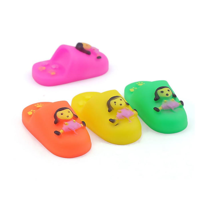 Furry Friend Rubber Slipper Toy for Dogs