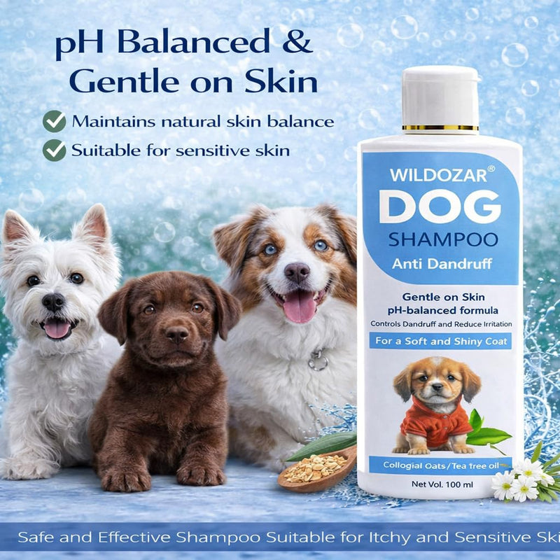 Wildozar Anti Dandruff Dog Shampoo | Dry Skin & Itching Care