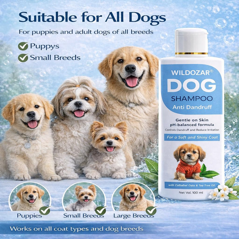 Wildozar Anti Dandruff Dog Shampoo | Dry Skin & Itching Care