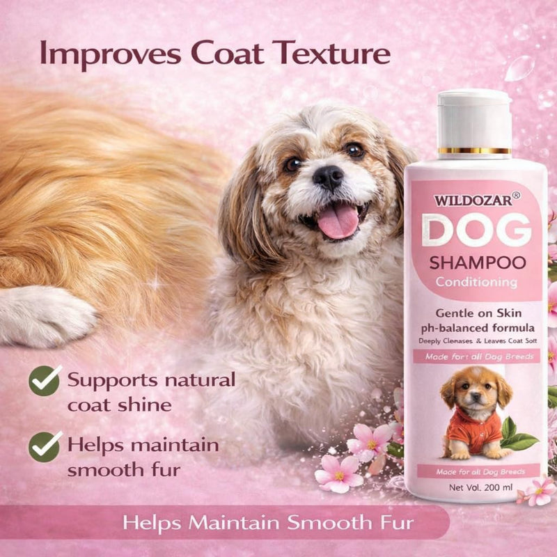 Wildozar Conditioning Dog Shampoo | For Soft & Shiny Coat