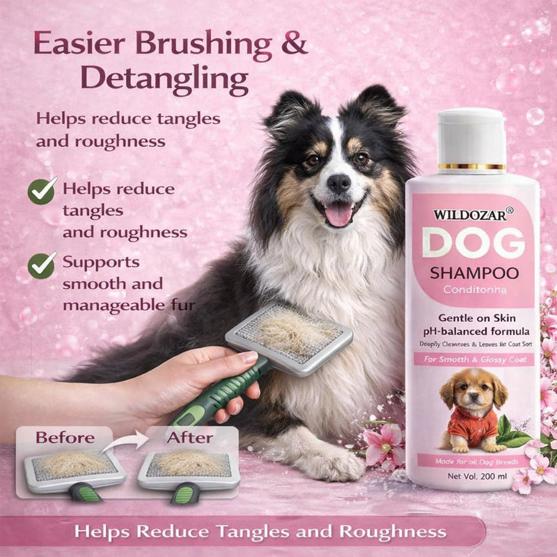 Wildozar Conditioning Dog Shampoo | For Soft & Shiny Coat