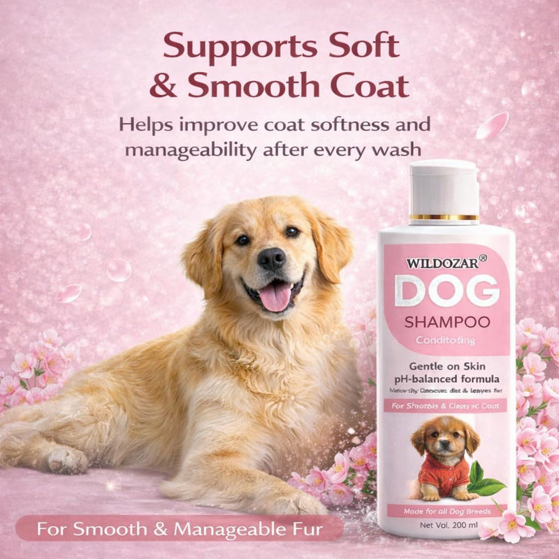 Wildozar Conditioning Dog Shampoo | For Soft & Shiny Coat