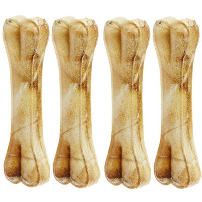 Zoom Bark Rawhide Pressed Chew Bone for Puppies- Xtra Small (3 Inch) 400 g