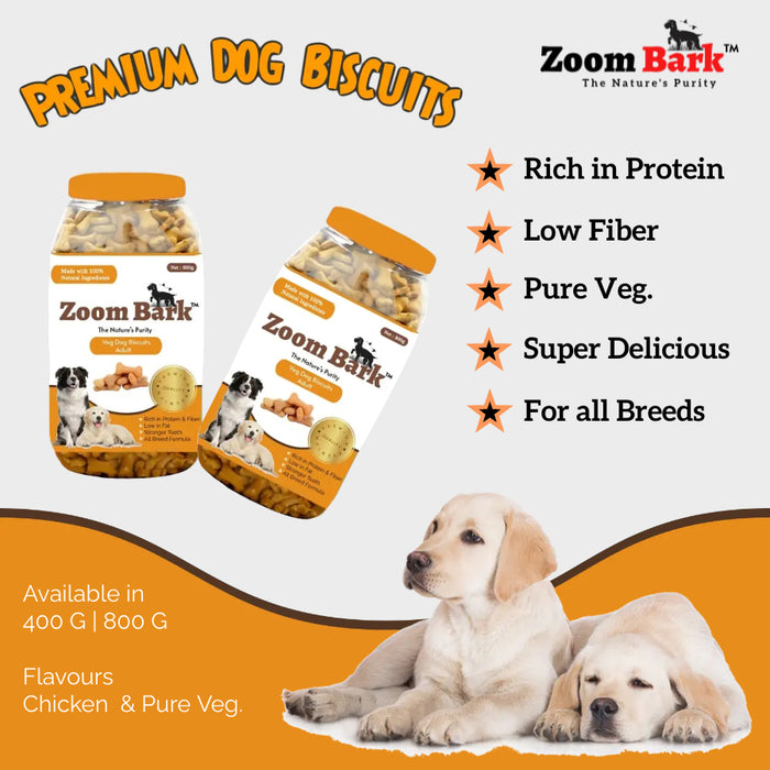 Zoom Bark Veg Dog Biscuits for Adult Dogs