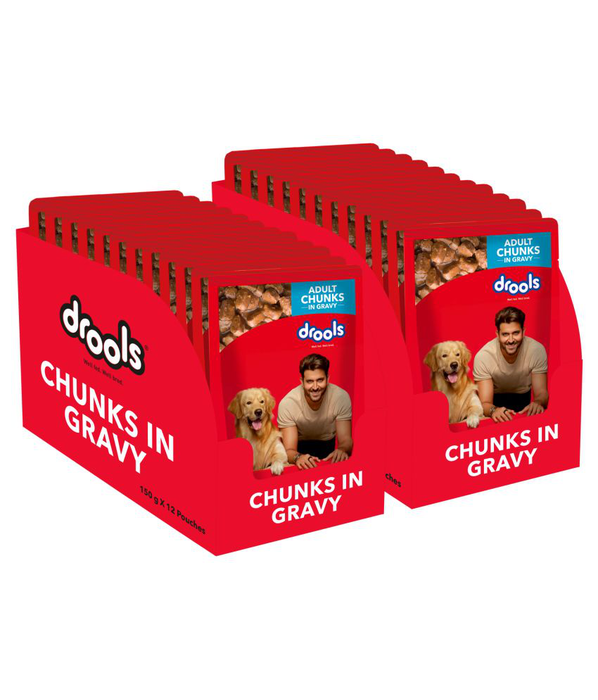 Drools Real Chicken & Chicken Liver Chunks in Gravy 150 g- Adult