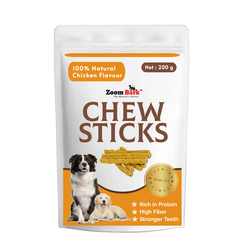 Zoom Bark Dog Rawhide Munchy Chew Sticks Chicken Flavour for dogs 200 g
