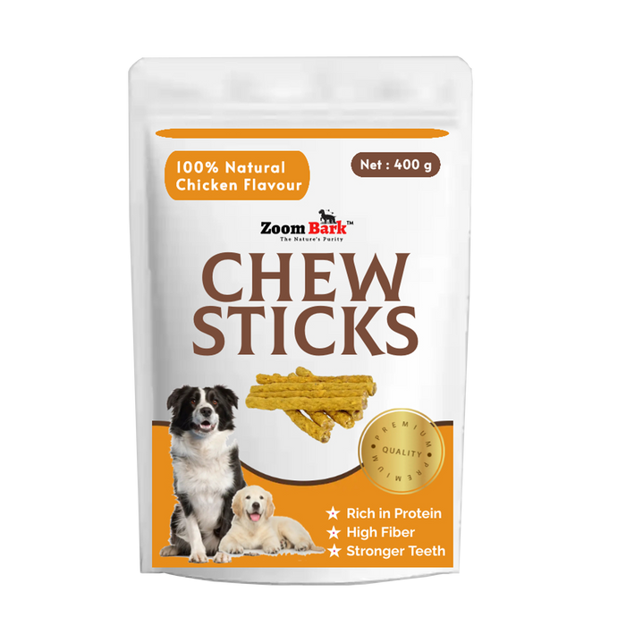 Zoom Bark Munchy Chew Sticks Chicken Flavour for dogs 400 g