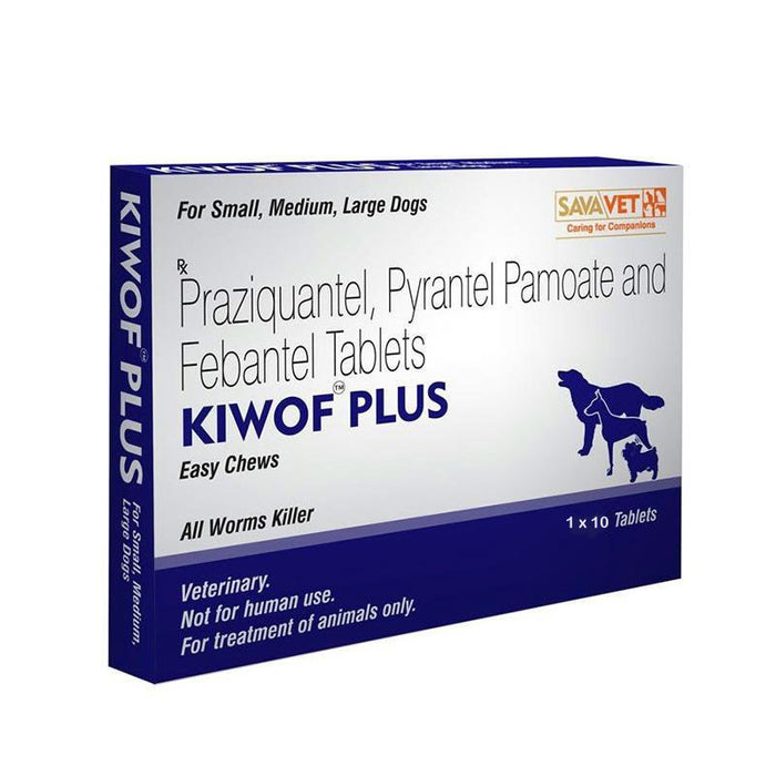 Savavet Kiwof Plus Dog Dewormer Tablets- Box of 10 Tablet