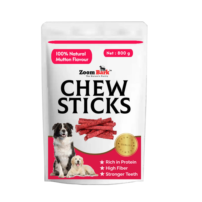 Zoom Bark Dog Rawhide Munchy Chew Sticks Mutton Flavour for dogs 800 g