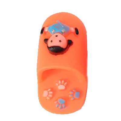 Furry Friend Rubber Slipper Toy for Dogs