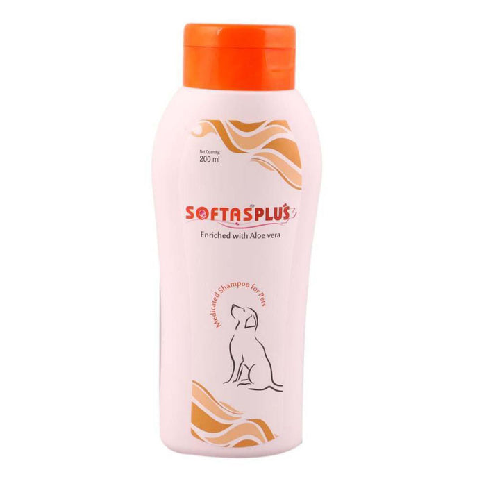 Intas Softas Plus Anti-Tick Aloe Vera Dog Shampoo for Dogs 200 ml