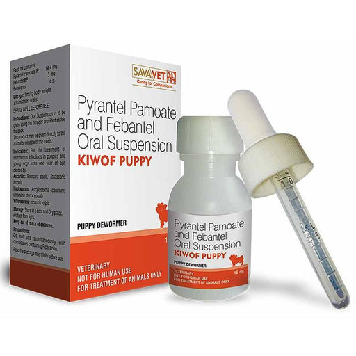 Savavet Kiwof Puppy Dewormer Oral Suspension 15 ml (Pack of 2)
