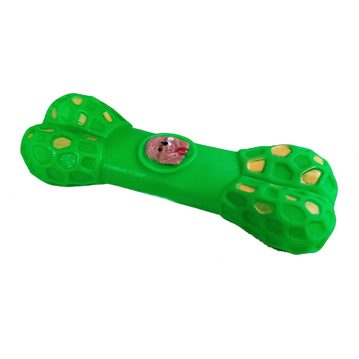 Furry Friend Rubber Squeaky Chew Bone Toy for Dogs