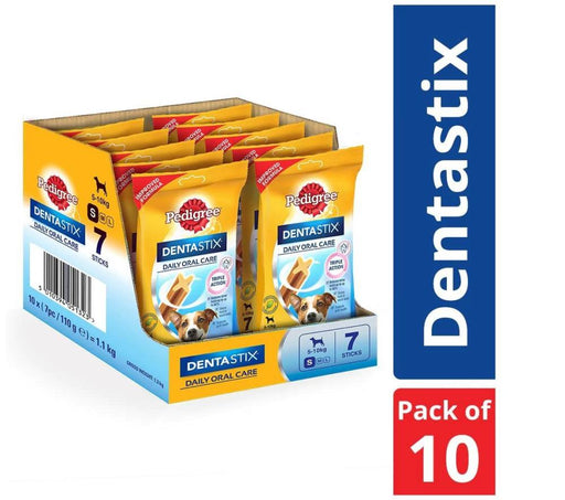 Pedigree Dentastix Oral Care Treat for Dogs- Small Breed 5-10 kg  Pack of 10