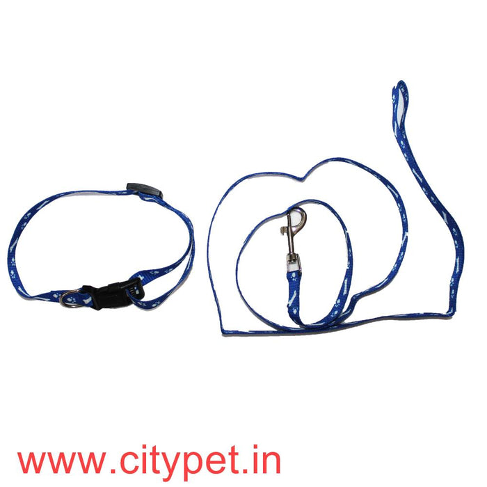 Printed Nylon Leash with adjustable Collar Set (width .5 inch) Small 4