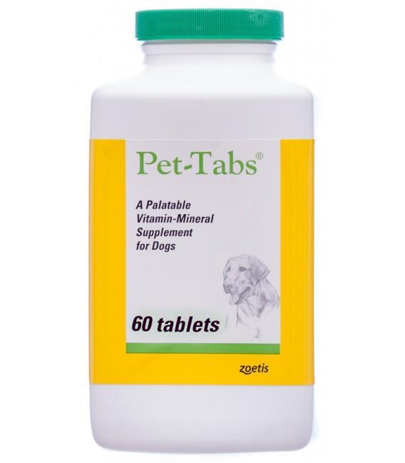 Zoetis Pet Tab Vitamin- Mineral Supplement for Dogs 60 Tablets