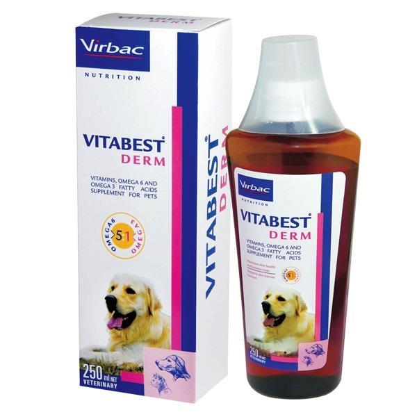 Virbac Vitabest Derm Coat Supplement for Dogs 250 ml
