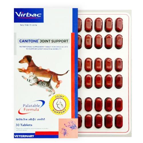 Virbac Canitone Joint Support Tablet for Dogs and Cats- 30 Tab