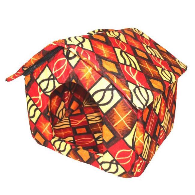 Furry Friend Printed Dog Puppy House- Small