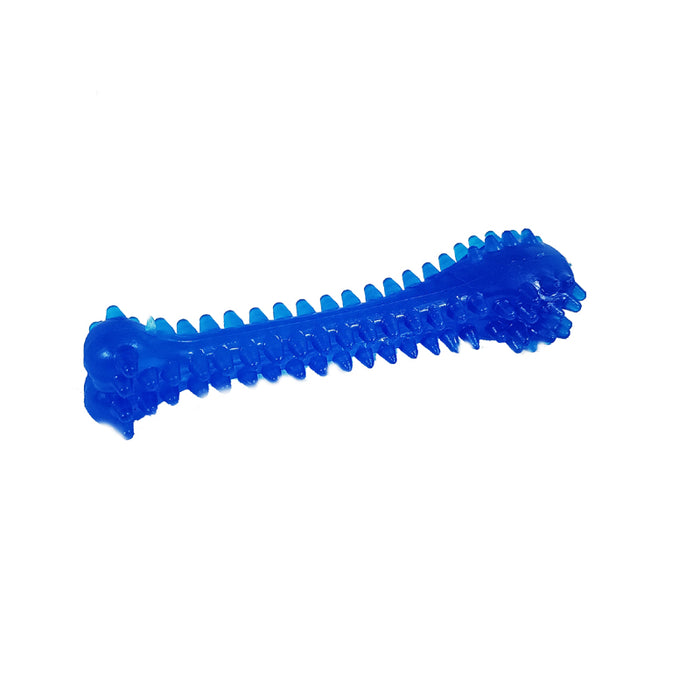 Furry Friend Rubber Squeaky Spike Chew Bone Toy for Dogs