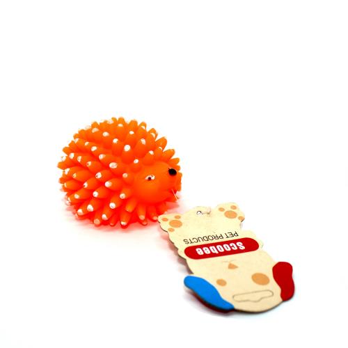 Furry Friend Orange Color Squeaky Toy for Dogs and Puppies