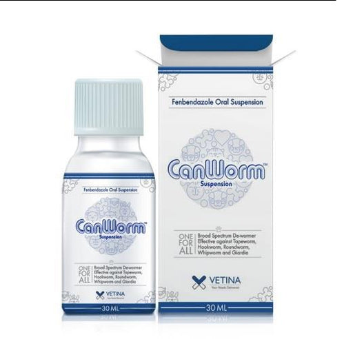 Vetina Canworm Puppy Dewormer Oral Suspension- 30 ml (Pack of 2)