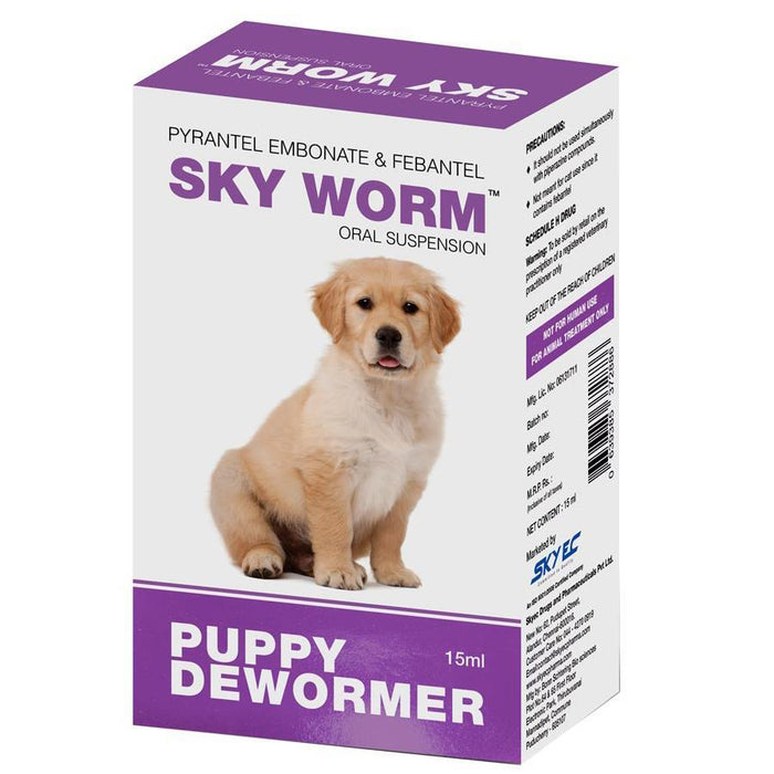 Sky Ec Sky Worm Puppy Dewormer Oral Suspension- 15 ml (Pack of 2)