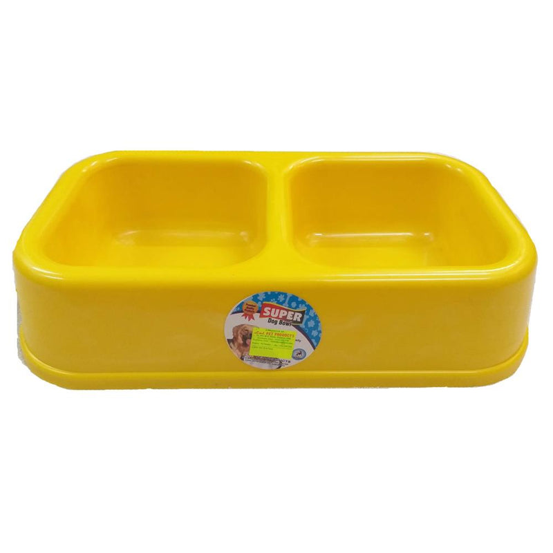 SuperDog Premium Double Square Dog Bowl- Large